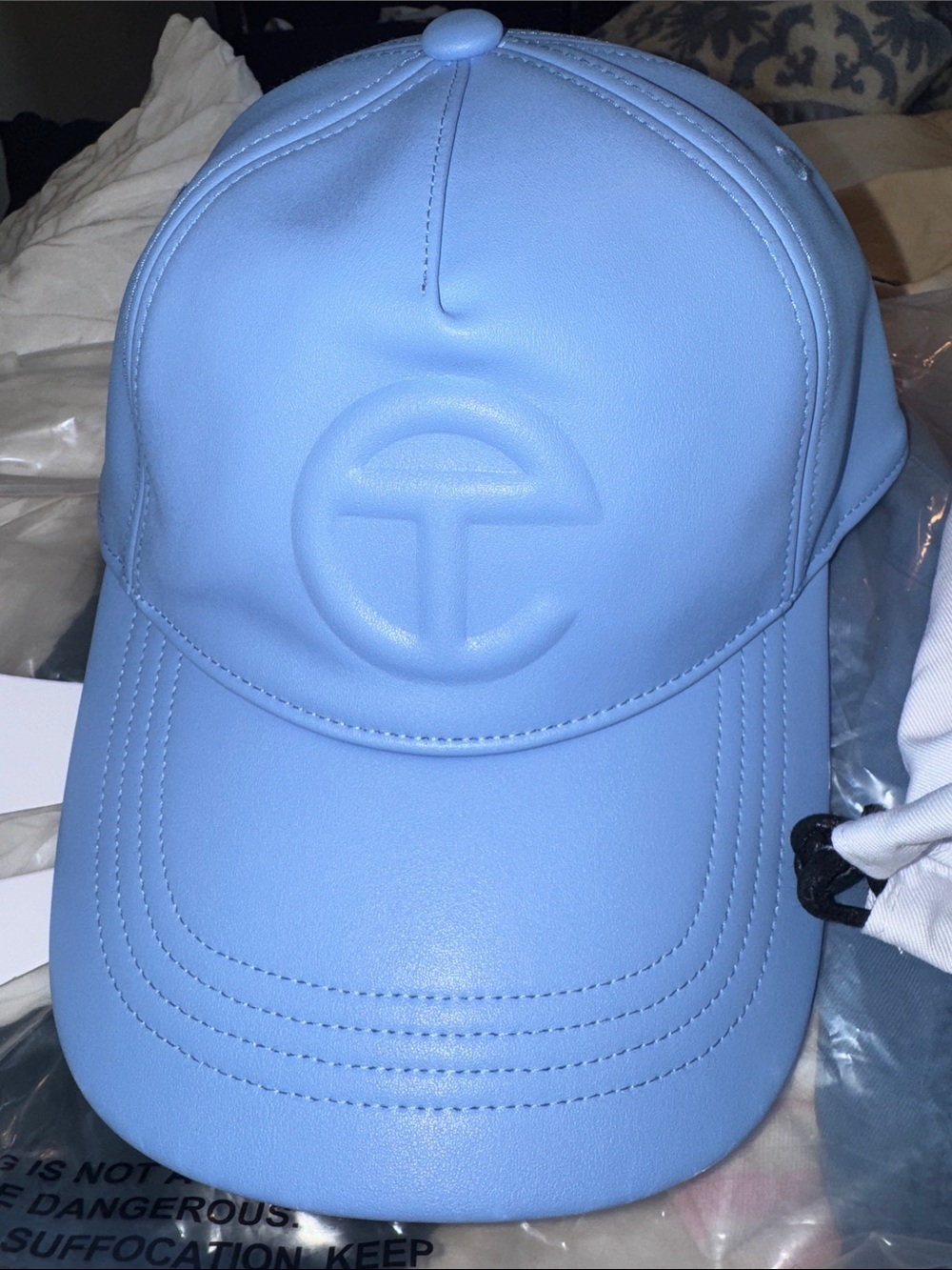 Telfar Sky Blue Embossed Logo Baseball Cap